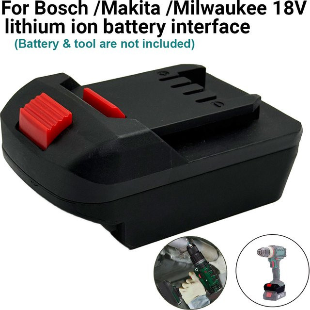 Parkside Akku-Adapter für Lidl Parkside X20V Li-Ionen-Werkzeuge kompatibel mit Milwaukee, Bosch und Makita 18V Li-Ionen-Akkus - Bild 1