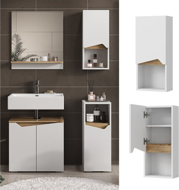 Vicco Hängeschrank Marelle Badschrank Weiß, B/T/H: 30 x 30 x 67 cm - Bild 1