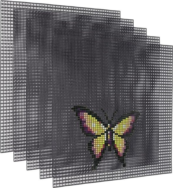 5er Set Snappix Sicherungsperlen-Leinwand für Pegboards, quadratisch, schwarz, B/B: 30,5 x 30,5 cm - Bild 1