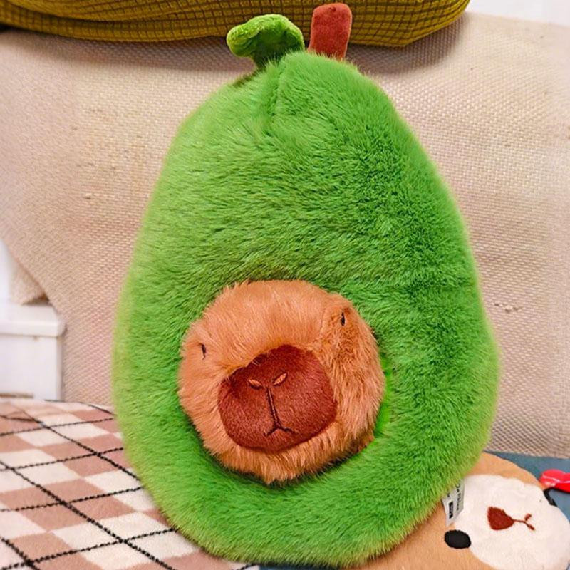 2-in-1 Baby Avocado Capybara Plüschtier Apfel Schwein Kuscheltier - Bild 2