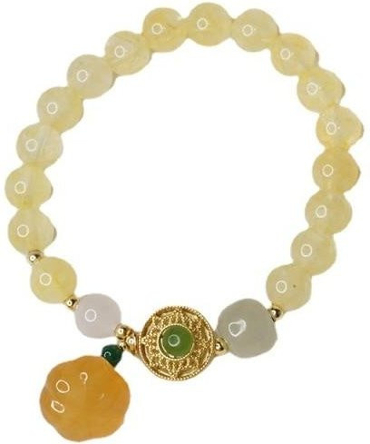 Armband Damen, Hetian Jade, Citrin, Chalcedon, gelb - Bild 1