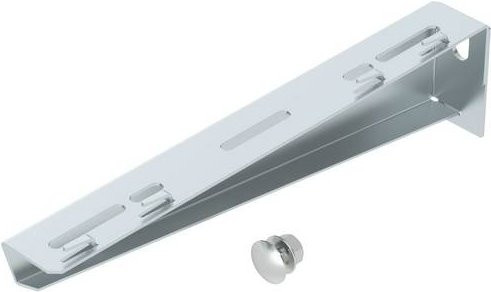 OBO Bettermann Wand- und Stielausleger aus Metall in Silber, L: 31,0 cm, B: 3,8 cm, H: 7,5 cm - Bild 1