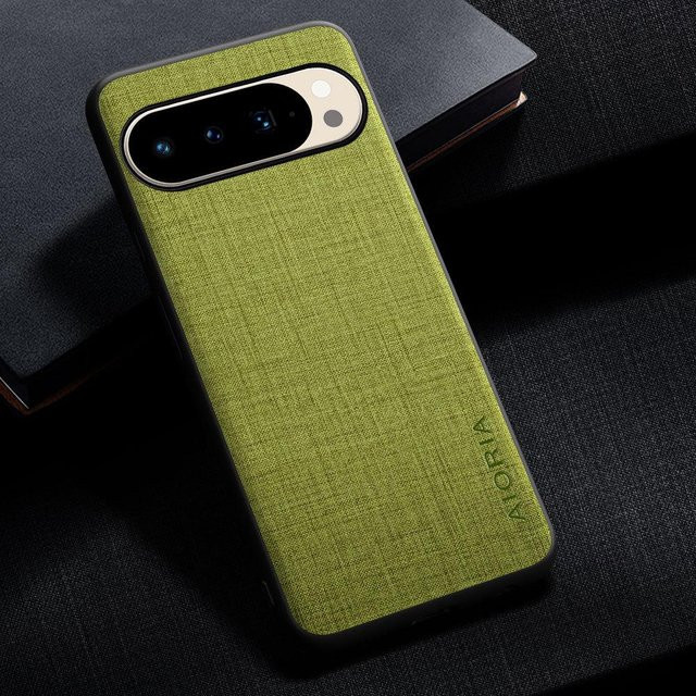 Handyhülle mit Kreuztextur für Google Pixel 10 Pro XL, 9A und Pixel Fold in Grün - Bild 1