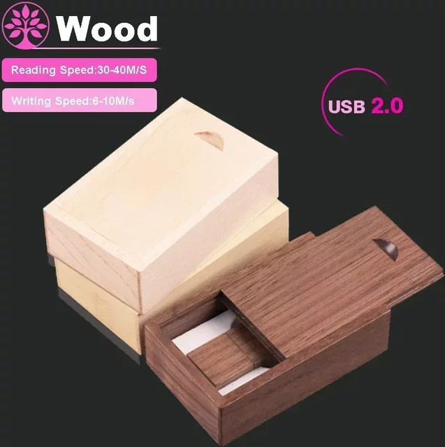 JASTER USB-Stick aus Holz in Braun mit USB-A Anschluss - Bild 1