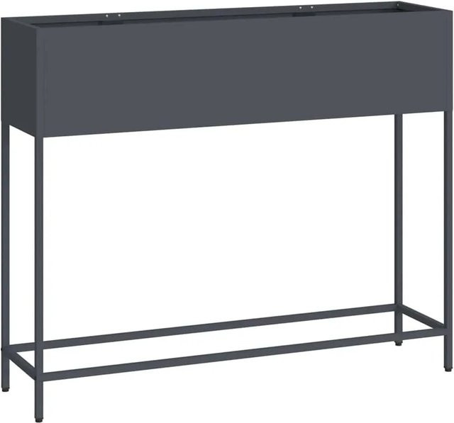 vidaXL Hochbeet Gartenpflanzer aus Stahl in Anthrazit, B/T/H: 100 x 26 x 82 cm - Bild 1