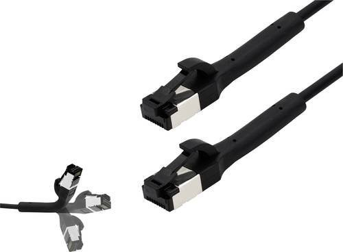 BKL Electronic RJ45 Patchkabel CAT 8.1 U/FTP Ethernet LAN Schwarz 0,25 m - Bild 1