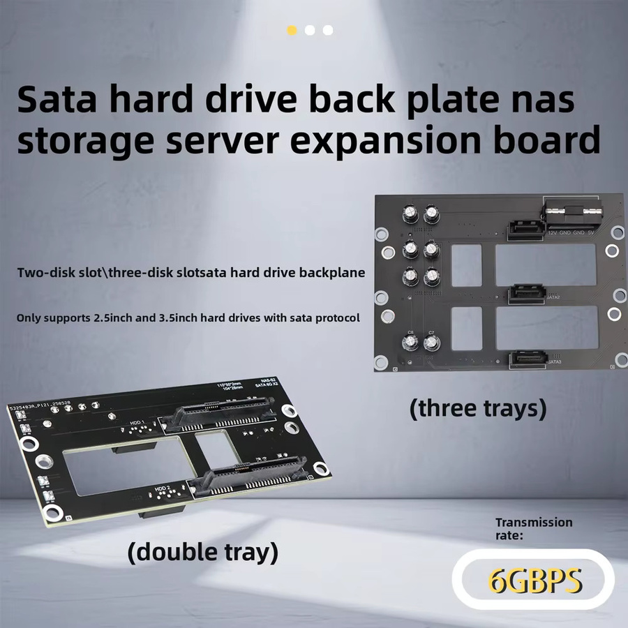 ADT-Link SATA Festplatte Backplane 6Gbps für 2,5 und 3,5 Zoll HDD, 5-Bay/4/3/2 Bay NAS Chassis Adapter und Server Erweiterungsplatine, Schwarz - Bild 5