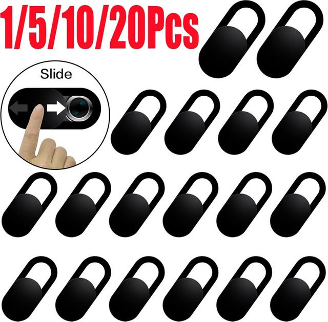 Universal Webcam Cover Magnetisch in Schwarz für Laptop, Smartphone, Tablet und iPad als Antispy-Schutz - Bild 1
