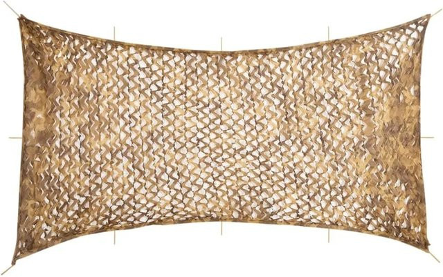 vidaXL Tarnnetz mit Aufbewahrungstasche aus Polyester in Sandfarbe, B: 816 cm, H: 520 cm - Bild 1