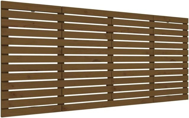 vidaXL Wand-Kopfteil aus massivem Kiefernholz in Honigbraun mit rustikaler Optik, B: 156 cm, H: 91,5 cm, T: 3 cm - Bild 1
