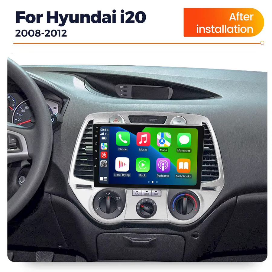 MEKEDE Android Auto GPS Navigationssystem für Hyundai I20 (2008-2012) mit Carplay und WIFI, Multimedia Car Radio in Schwarz - Bild 2