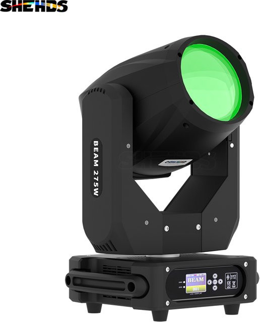 SHEHDS Moving Head Licht 275W mit Doppelprisma und DMX512, RGB Effektstrahler in Schwarz - Bild 1