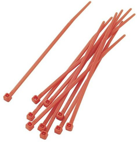 TRU Components Kabelbinder Rot, Länge: 100 mm, Breite: 2,50 mm, 100 Stück - Bild 1