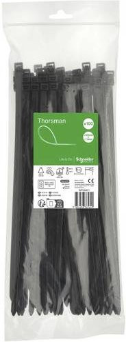 Schneider Electric IMT46421 Kabelbinder aus Nylon in Schwarz, 100 Stück - Bild 1