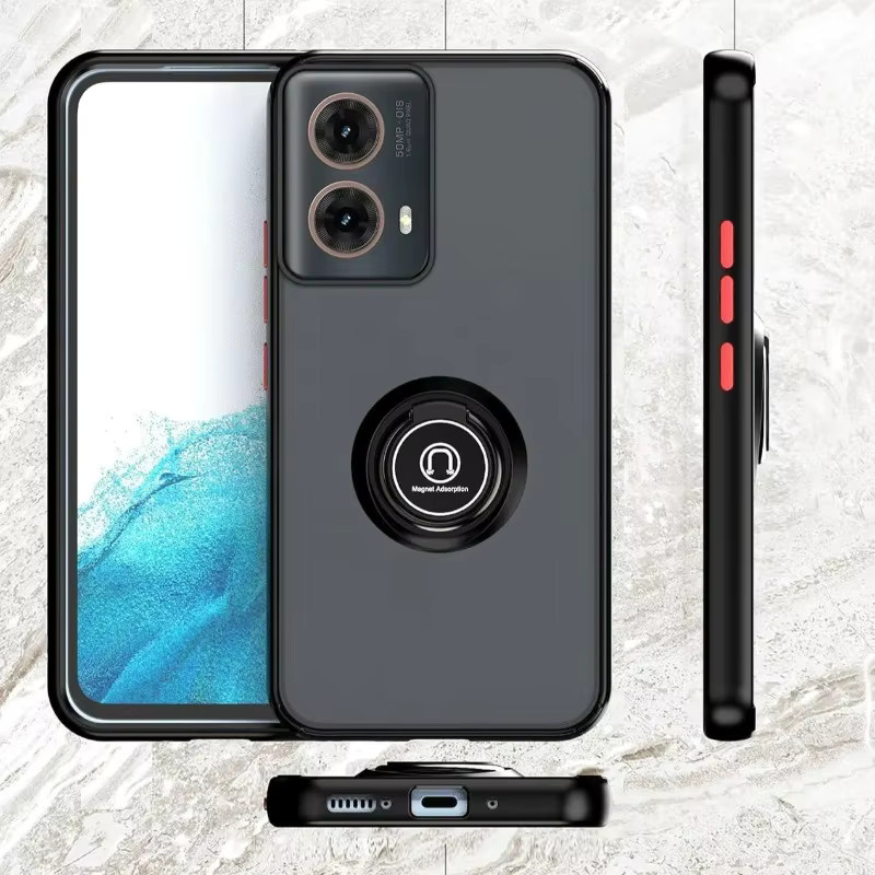 Magnetische Schutzhülle für Motorola G86, G56 und Edge 60 Pro Fusion in Blau mit 360 Grad drehbarer Halterung und mattem Finish - Bild 6
