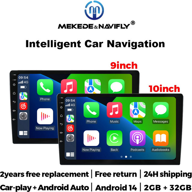 MEKEDE Intelligentes Auto-Audiosystem mit 4-Core DSP, Carplay, RDS und GPS in Schwarz - Bild 1