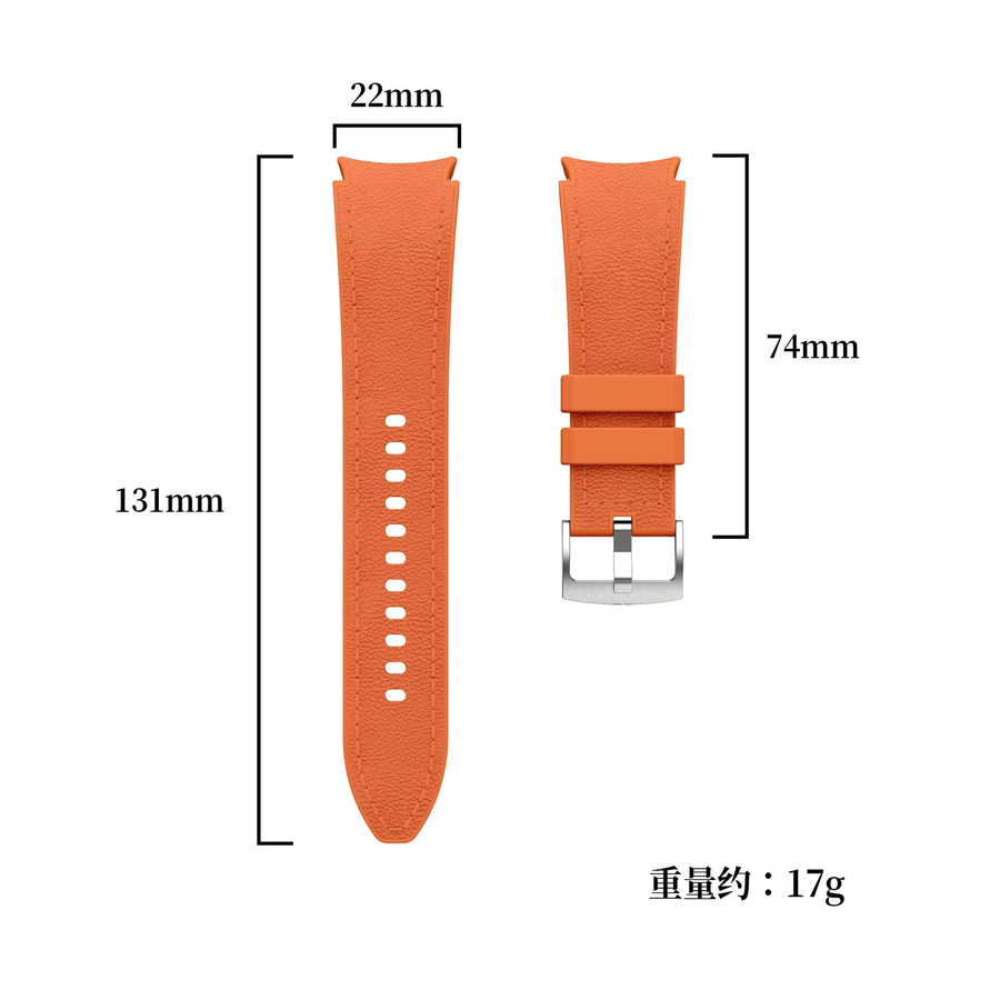 Uhrenarmband Silikon, Leder, Samsung Galaxy Watch, Unisex - Bild 3