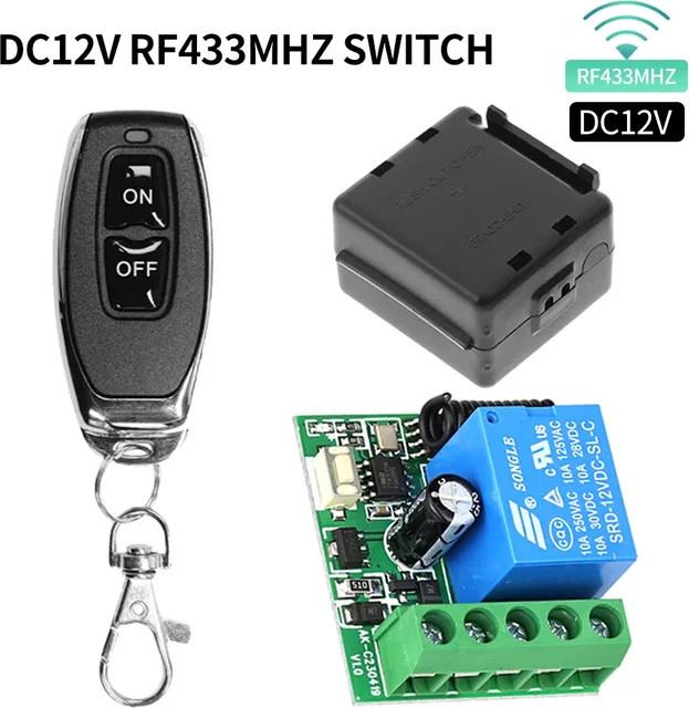 Szaoju Universal Gate Fernbedienung Schalter DC 12V RF 433 MHz mit Learning Code Relais Empfänger DIY Mini-Modul für Garagentore und LED-Beleuchtung - Bild 1
