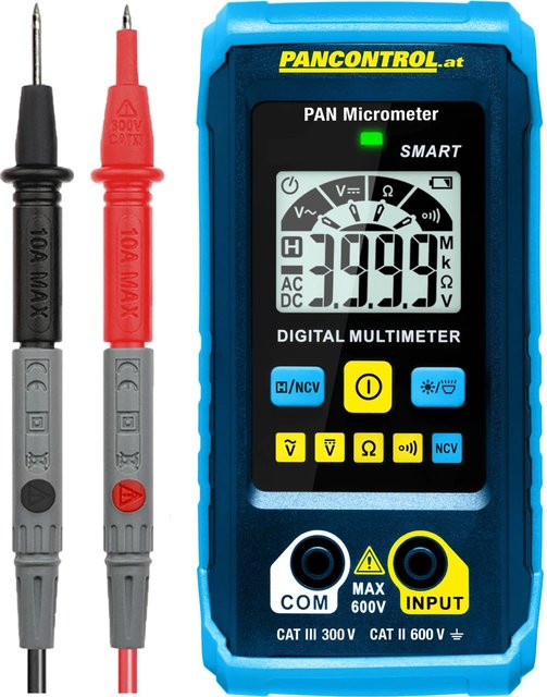 Pancontrol PAN Micrometer Multimeter 300 V CAT II mit automatischer Funktionswahl in Blau - Bild 1