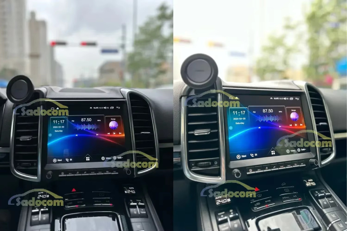 Sadocom Android 14.0 Multimedia-Navigationssystem mit Carplay, DSP, GPS und Wifi für Porsche Cayenne 955 957 958 (2011-2017), 8-Core, 8GB RAM, 256GB Speicher, Schwarz, 2 Din - Bild 2