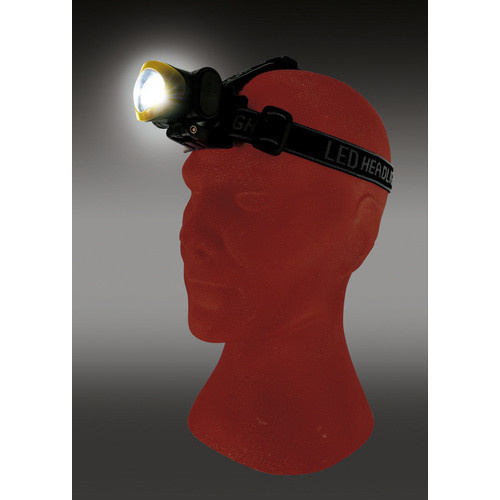 Schwaiger COB LED Stirnleuchte in Schwarz/Gelb mit 3 Betriebsmodi für Werkstatt und Outdoor-Aktivitäten - Bild 2
