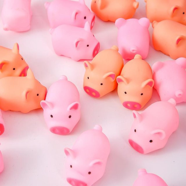 BC Pet Supplies Ferkel Quetsch-Musikspielzeug, Rosa, mit BB-Rufgeräusch - Bild 1