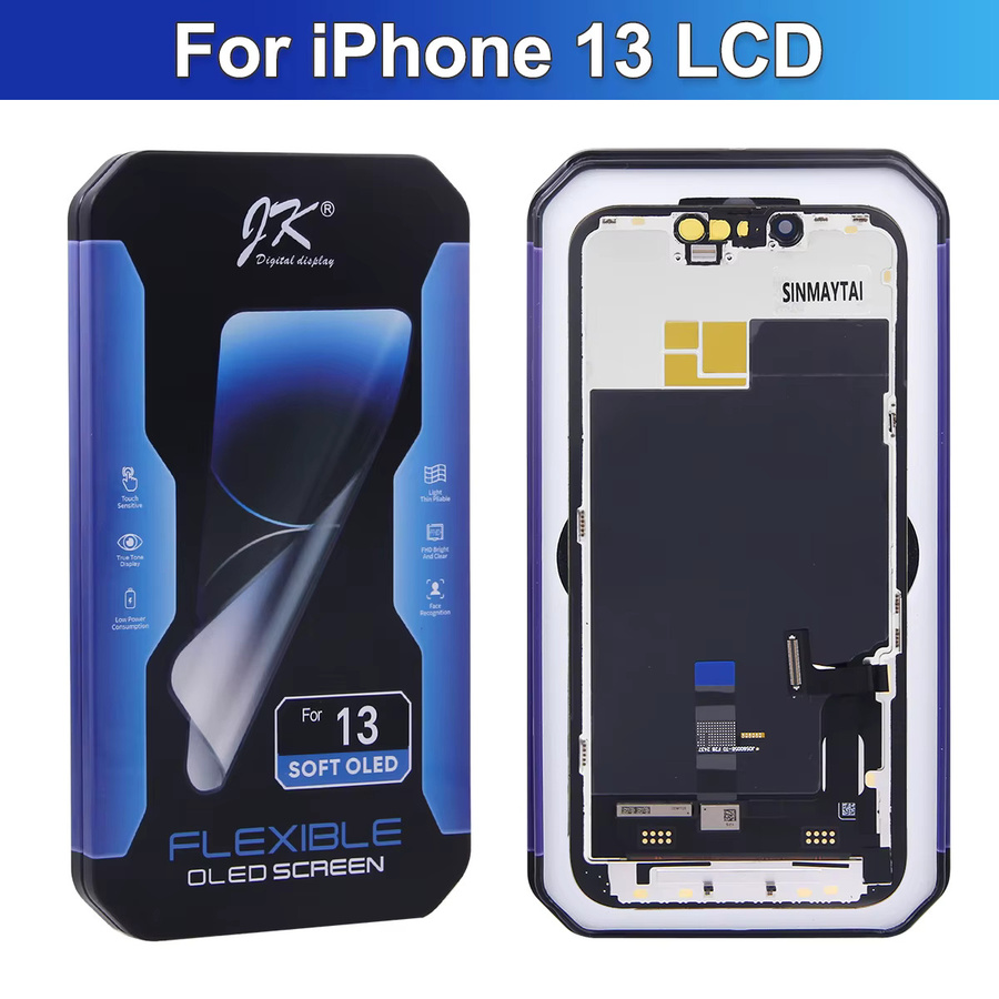 Sinmaytai JK Soft OLED LCD 3D Touch Digitizer Display Ersatz für iPhone 13, Farbe: Schwarz, kompatibel mit A2633 A2482 - Bild 2