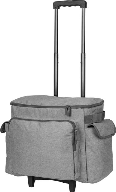 CRELANDO Nähmaschinen Trolley und Aufbewahrungstasche für Strickzubehör, grau und transparent, B/T/H: 30,0 x 29,0 x 27,0 cm - Bild 1
