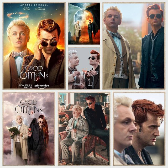 Moetch Good Omens Serie Filmplakat-Aufkleber, wasserfester Wandkunstdruck in Mehrfarben für deine Heimdekoration - Bild 1