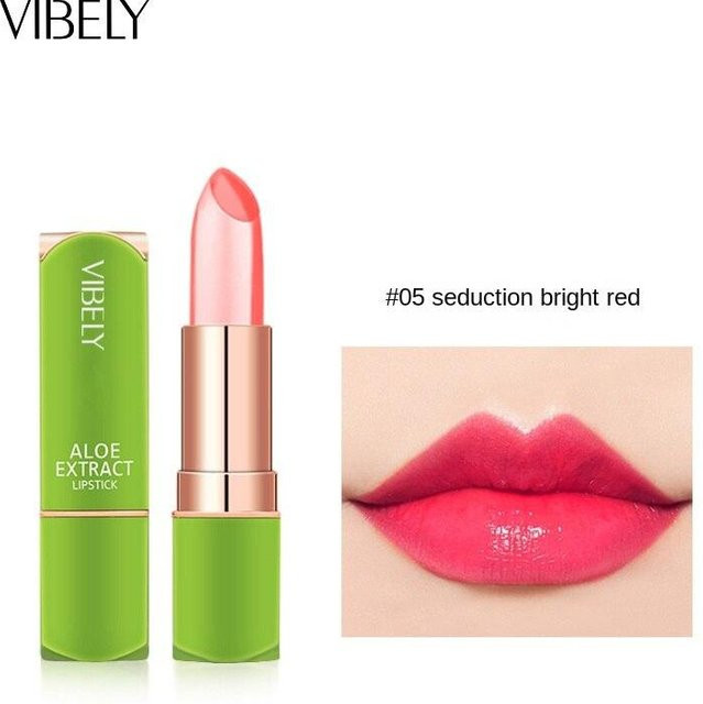 VIBELY Aloe Vera Lippenpflege Gel, seduction bright red, glänzend - Bild 1