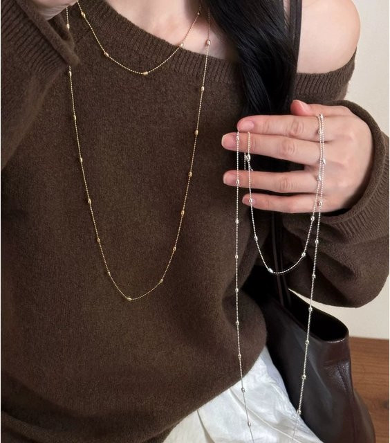 imixlot Halskette, Bicolor, Gold, Silber Farbe, Damen, Vintage - Bild 1