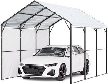 VEVOR Zeltgarage Carport mit verzinktem Stahlrahmen und abnehmbaren Seitenwänden für Auto, Boot oder Traktor, B/T/H: 450 x 300 x 315 cm - Bild 1