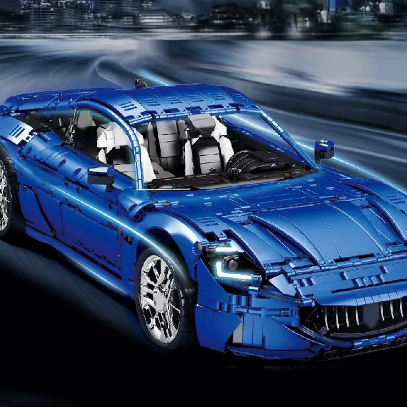 barweer Technischer blauer Rennwagen GT110, Bausatz-Modellauto, 5480 Teile, 1:8, ab 14 Jahren - Bild 4