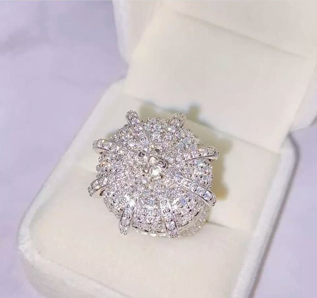 LYEE CYEE 3D-Kronen-Ring, Silber, Zirkonia, Herren - Bild 1