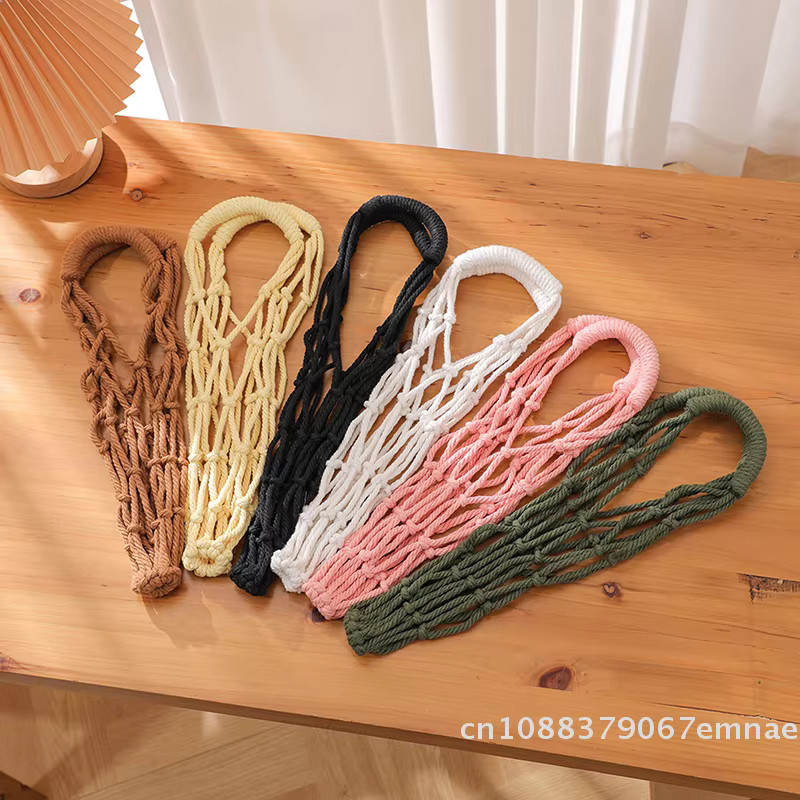 ZYAS Tragbare Kaffeetassen-Tasche aus gewebtem Netz, faltbare und praktische Flaschentasche als Tassenhülle - Bild 2
