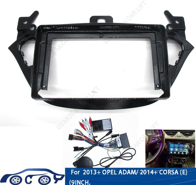 9-Zoll Android Autoradio Frontblende für Opel Adam und Corsa E inklusive Kabel und Canbus-Dekodierung, Schwarz - Bild 1