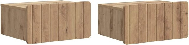 vidaXL Wandmontierter Nachttisch Set 2 Stück Artisan-Eiche Braun B: 49 cm, T: 34,5 cm, H: 24 cm - Bild 1