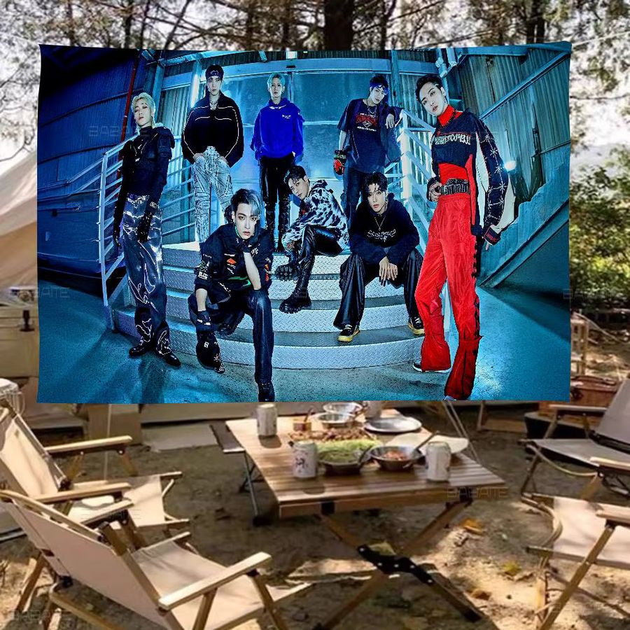 Potdemiel ATEEZ KPOP Party Banner mit Druckmuster in Multicolor als Geburtstagsparty-Dekoration - Bild 4