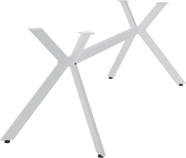 CLP Tischbeine Cascada Tischgestell in X-Form aus Metall in Weiß für Esstisch, Küchentisch oder Schreibtisch, belastbar bis 120 kg - Bild 1