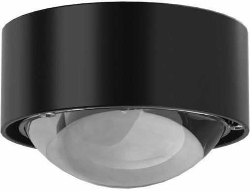 Top Light Puk Mini One LED Deckenleuchte in Schwarz Matt mit klarem Glaszylinder - Bild 1
