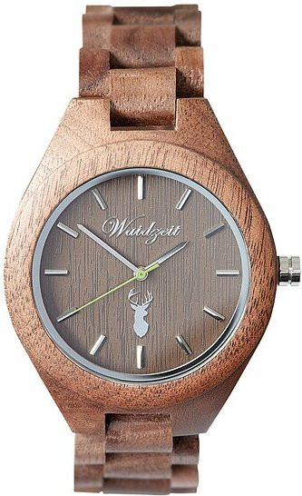 Waidzeit Analoguhr, Quarz, Walnussholz, 43 mm, Unisex - Bild 1