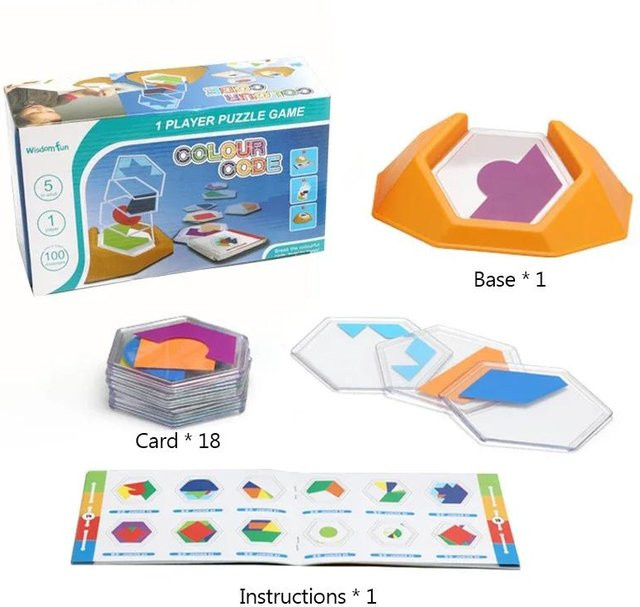 Bai Fen Bai Dolls and Toys Farbcode-Puzzle Geometrische Figur 3-6Y - Bild 1