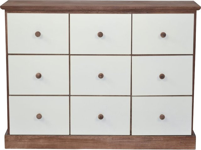 Kommode Ella II Möbel direkt online in Braun und Weiß aus Massivholz und MDF, B/T/H: 80 x 60 x 60 cm - Bild 1
