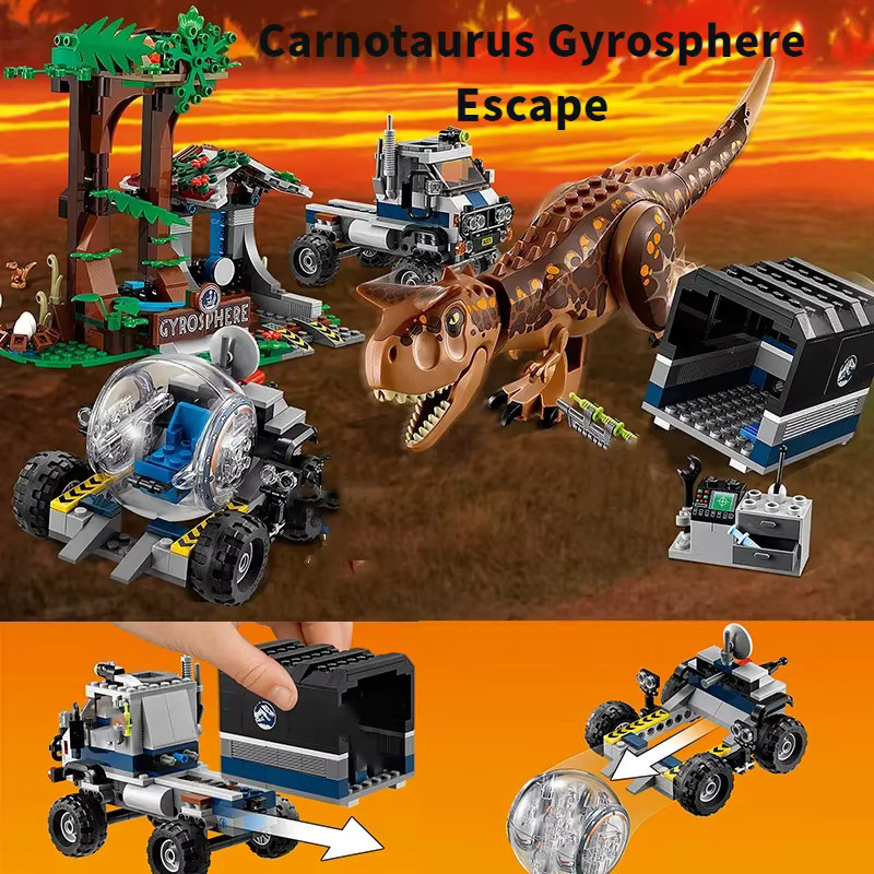 LEGO Jurassic World Carnotaurus Gyrosphere Escape, Dinosaurier, Bausteine - Bild 2