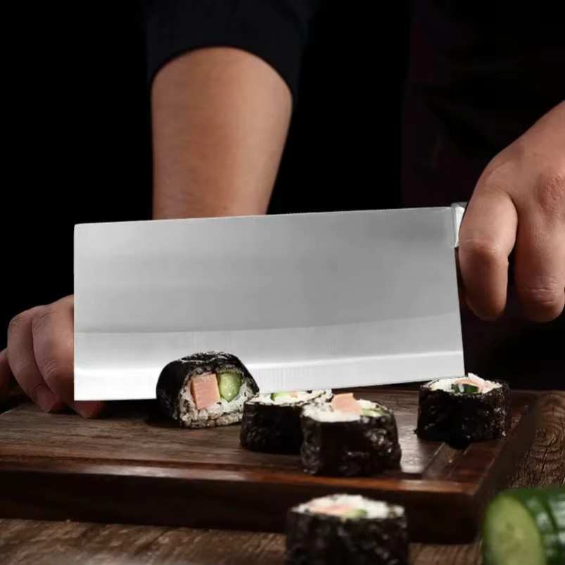 InLeung Handgeschmiedetes Chefmesser in Silber mit Kunststoffgriff zum Schneiden von Fleisch, Gemüse und Fisch - Bild 4