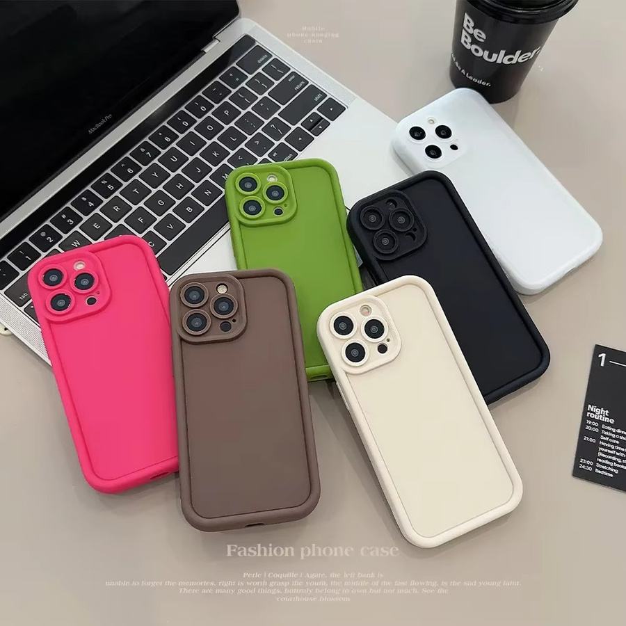 MUQGEW Silikon Handyhülle in Candy Farbe mit Kameraobjektiv-Schutz für iPhone 11 bis iPhone 17 Air Pro Max Plus XR X XS Soft Cover - Bild 2