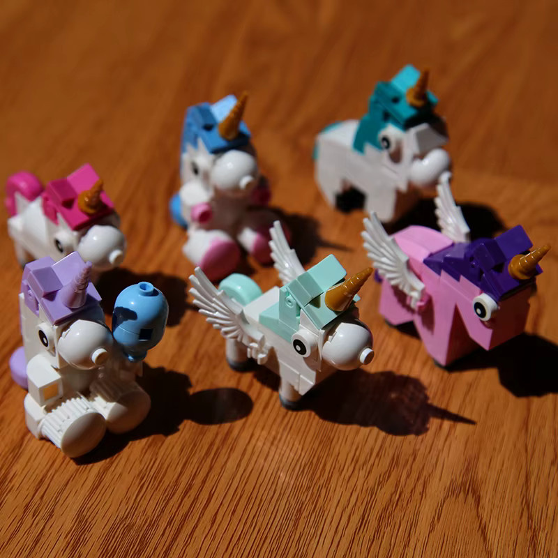 MEOA Einhorn Bricks Set, Bausteine, 6-teiliges Set, Bunt / Mehrfarbig - Bild 2