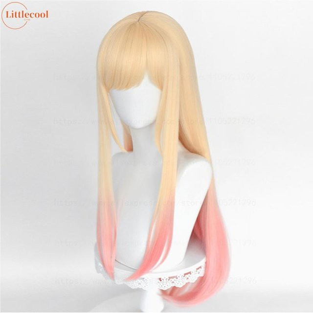 Anime Marin Kitagawa Cosplay Perücke, 80 cm, Rosa Ombre, Synthetisch - Bild 1