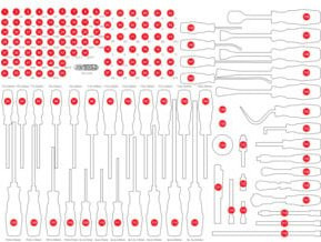 KS Tools Leere Schaumstoffeinlage in Weiß für 821.0142 - Bild 1