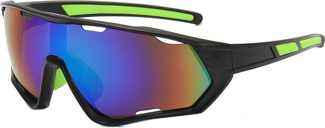 Sportsonnenbrille, Unisex, Vollrand, Wrap, Multicolor, Blue - Bild 1
